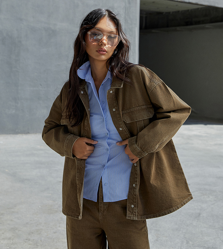 Washed Oversized Denim Jacket