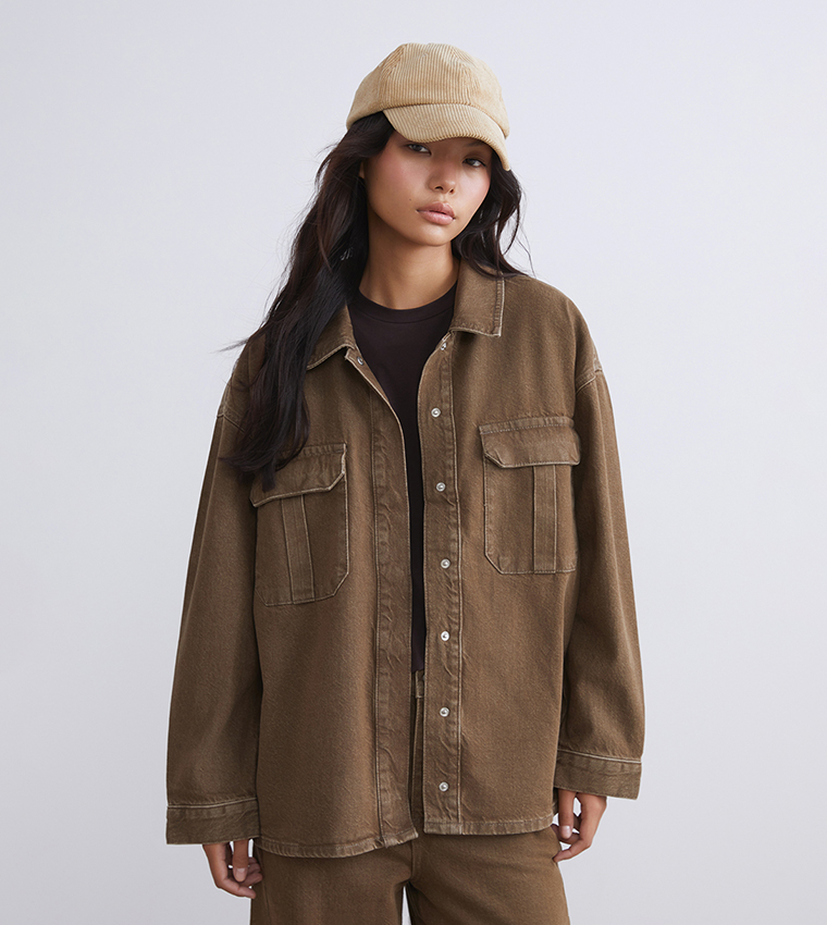 Washed Oversized Denim Jacket