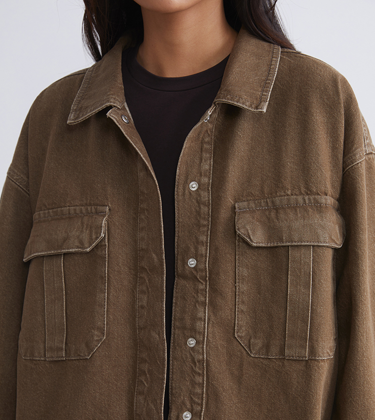 Washed Oversized Denim Jacket