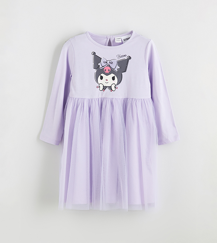 Kuromi Printed Long Sleeves Dress