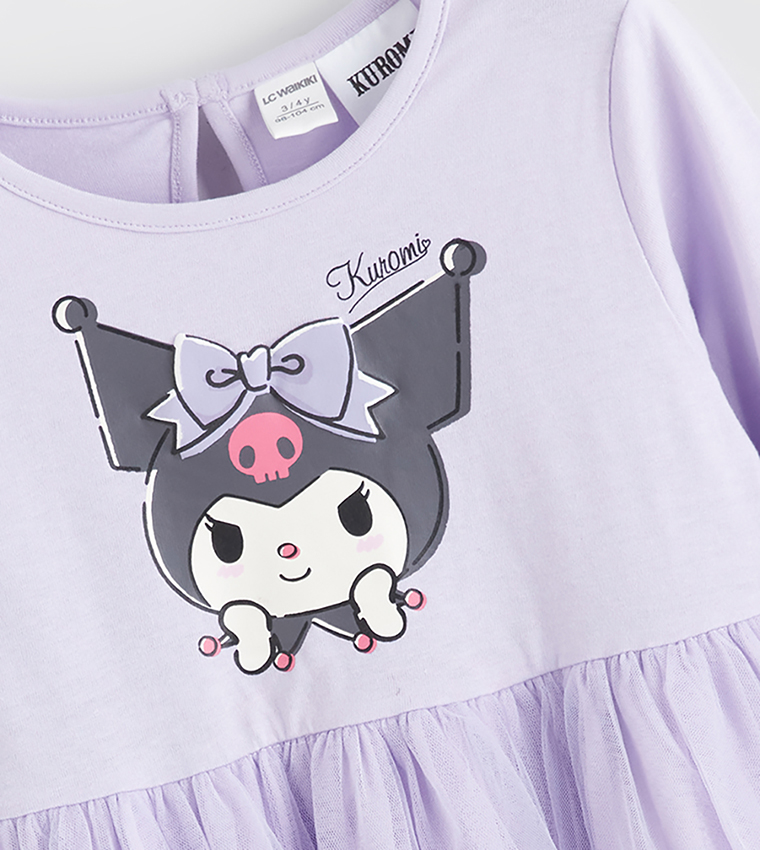 Kuromi Printed Long Sleeves Dress