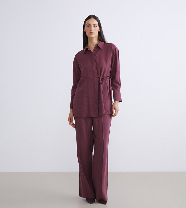 Drawstring Waist Modal Blend Trousers