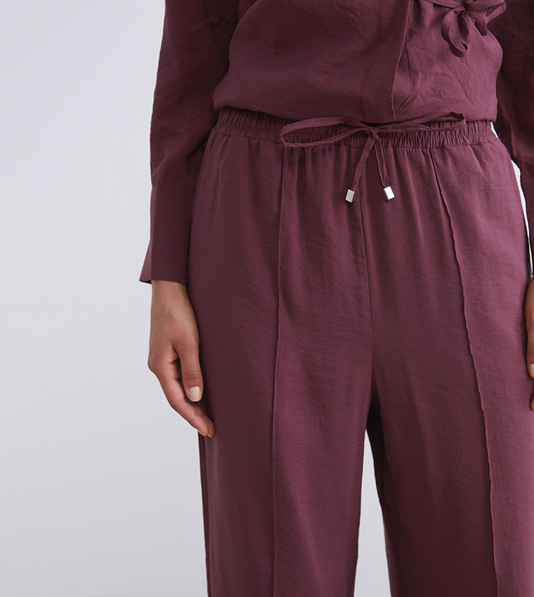 Drawstring Waist Modal Blend Trousers