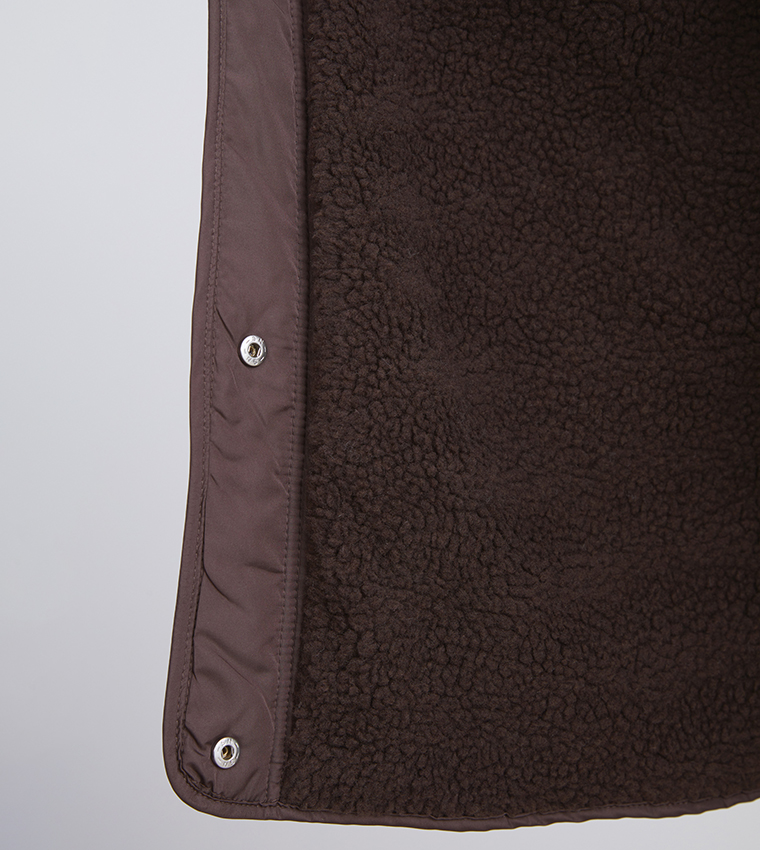 LC Waikiki  Puffer & Quilted Jackets - Brown Puffer & Quilted Jackets