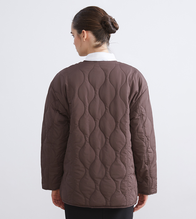 LC Waikiki  Puffer & Quilted Jackets - Brown Puffer & Quilted Jackets