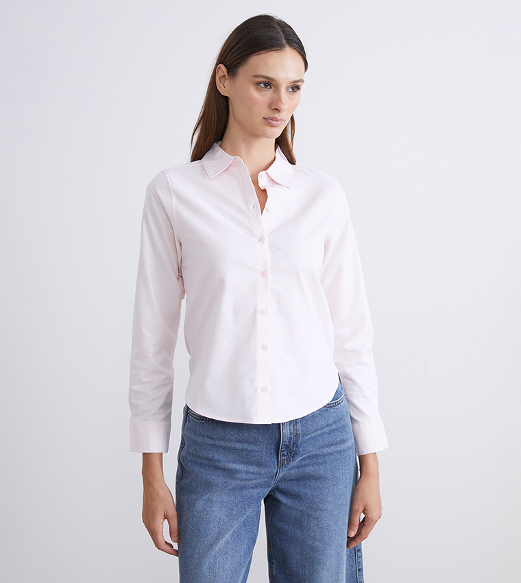 Solid Regular Fit Oxford Shirt
