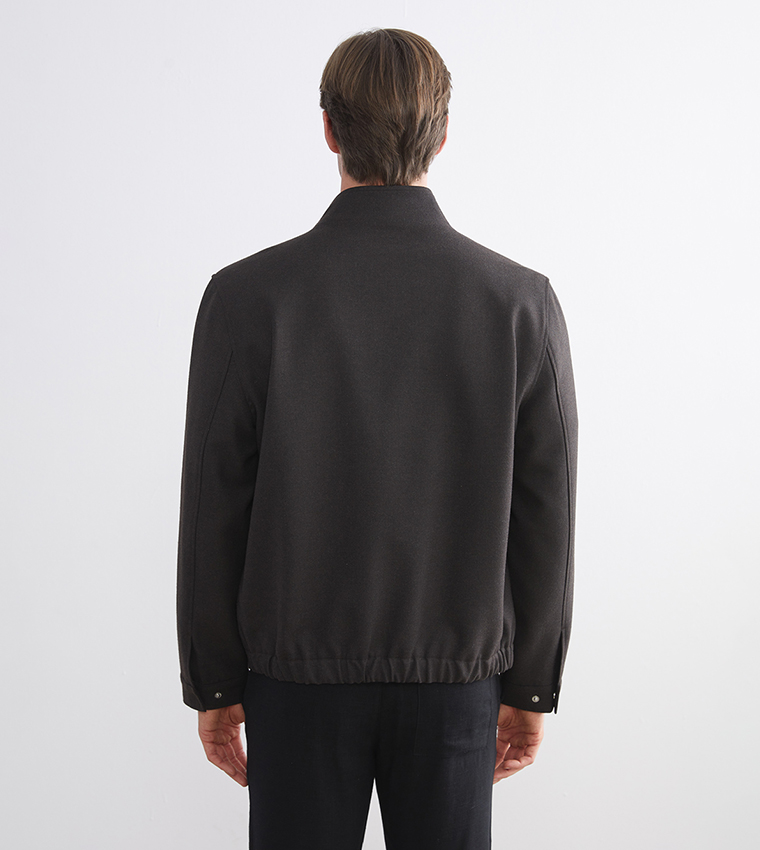 جاكيت ترنش بسحاب وكم طويل 