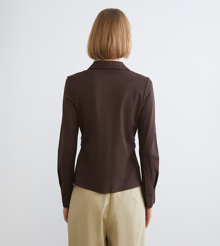 Crinkled Long Sleeves Shirt
