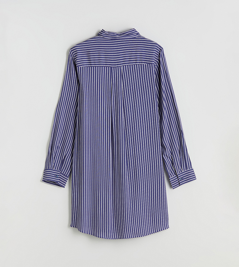 Striped Long Sleeves Tunic Shirt