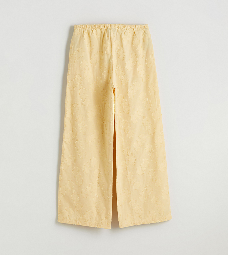 Jacquard Elastic Waist Pants