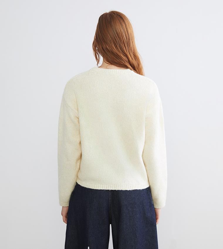 Knitted Crew Neck Sweater