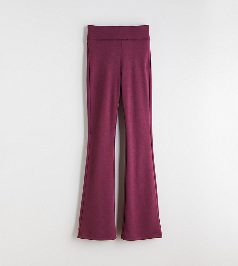 بنطال رياضي نسائي سادة بخصر مرن 