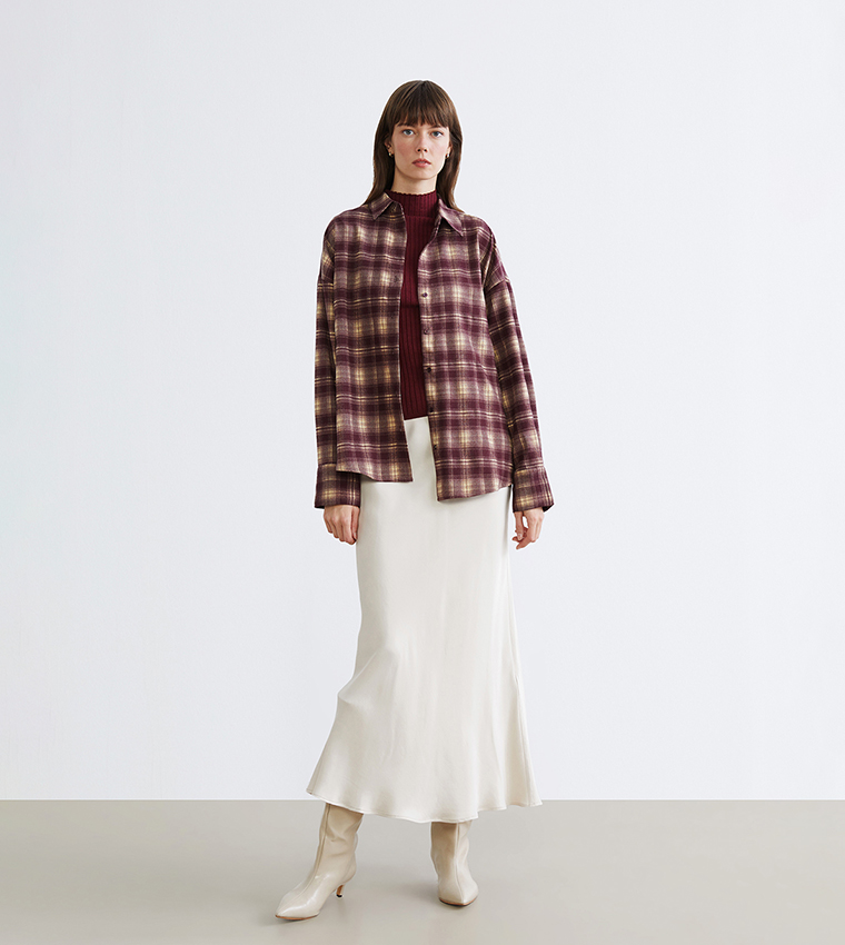 قميص أوفرسايز كم طويل 