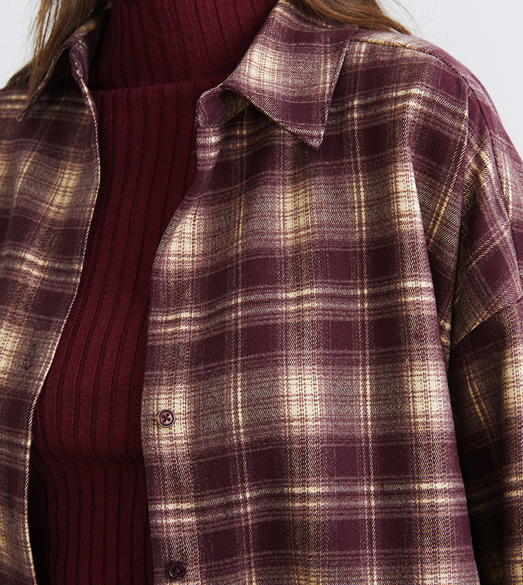 قميص أوفرسايز كم طويل 