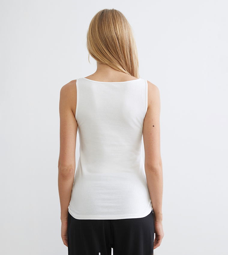 Solid U Neck Tank Top