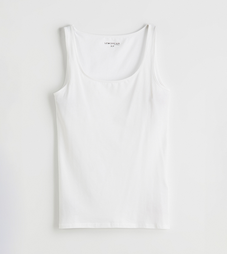 Solid U Neck Tank Top