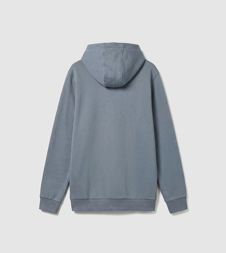 Solid Hooded Zip Through Jacket