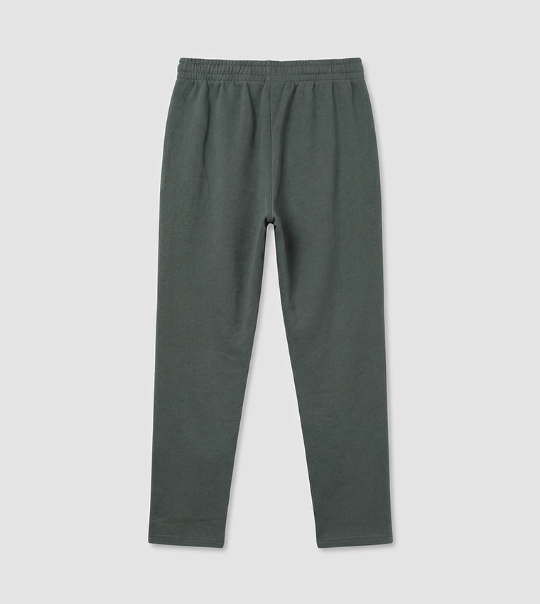 Elastic Waist Slim Fit Thick Sweatpants