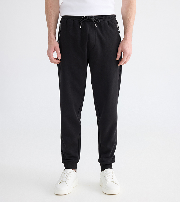 Drawstring Waist Slim Fit Joggers