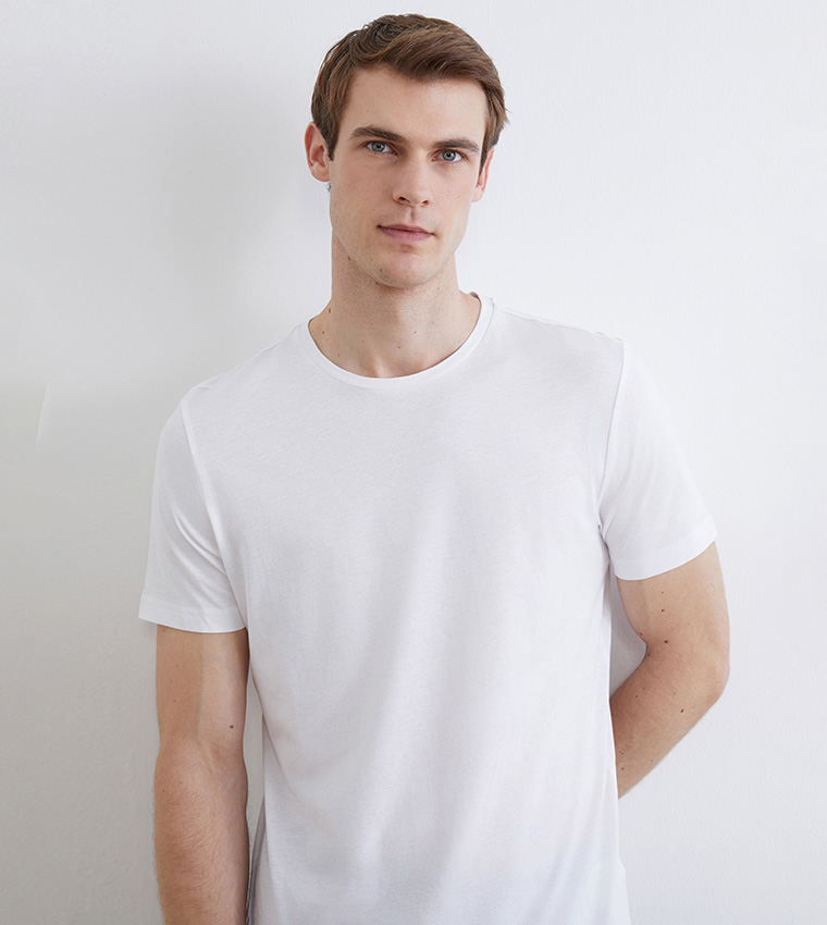 Solid Crew Neck T-Shirt