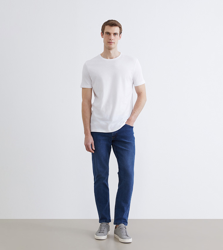 Solid Crew Neck T-Shirt