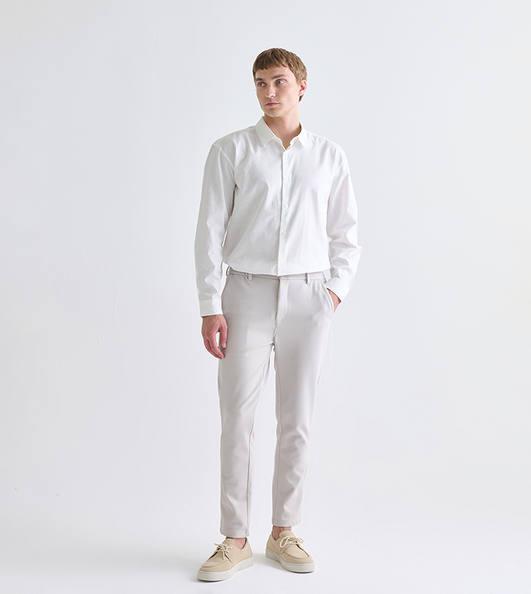 Long Sleeves Relaxed Fit Oxford Shirt