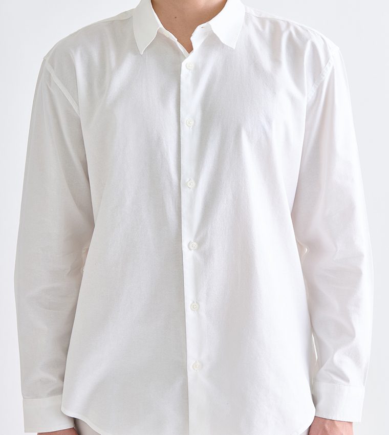 Long Sleeves Relaxed Fit Oxford Shirt