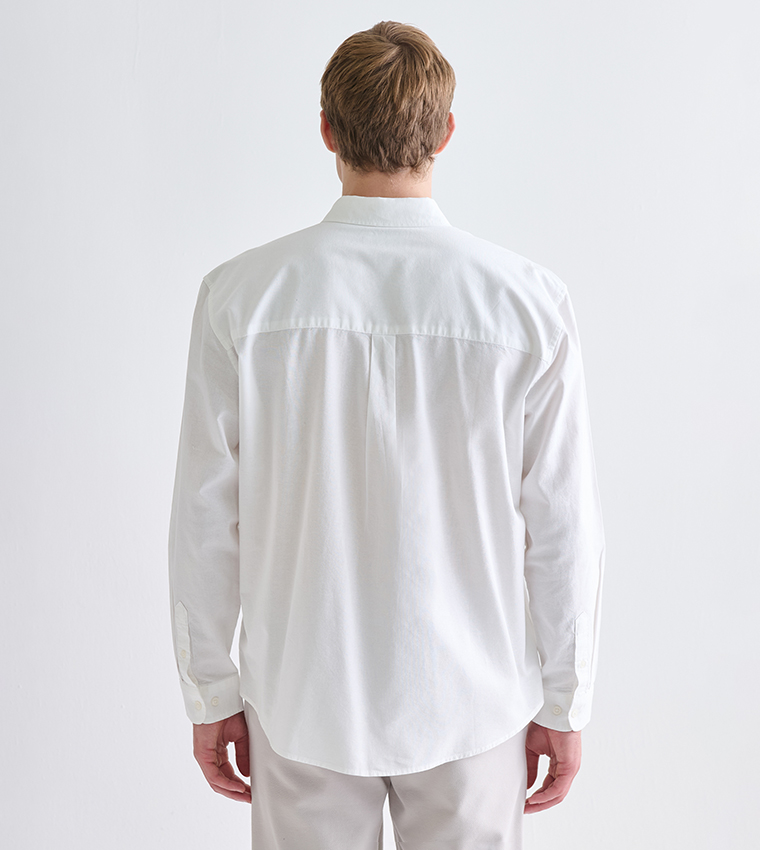 Long Sleeves Relaxed Fit Oxford Shirt