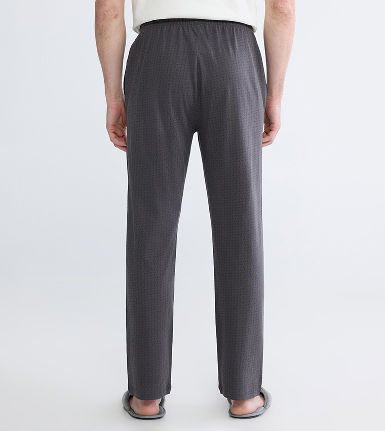 Patterned Drawstring Waist Pajama Bottom