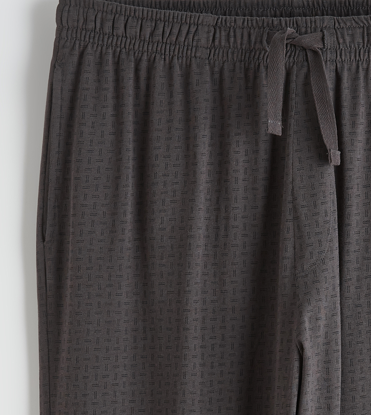 Patterned Drawstring Waist Pajama Bottom