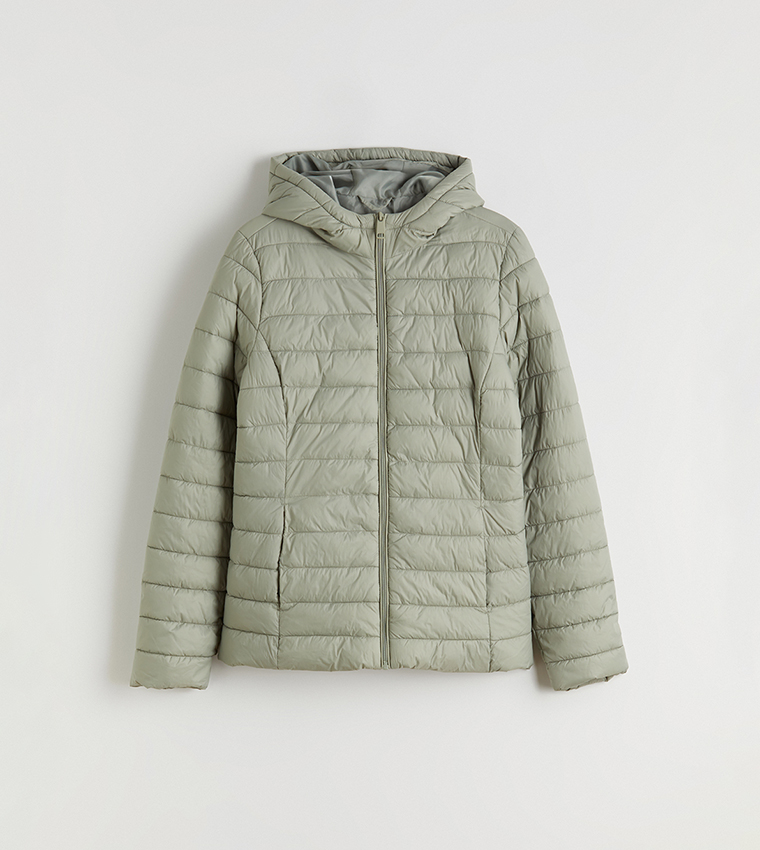 Zip-Through Hooded Puffer Jacket