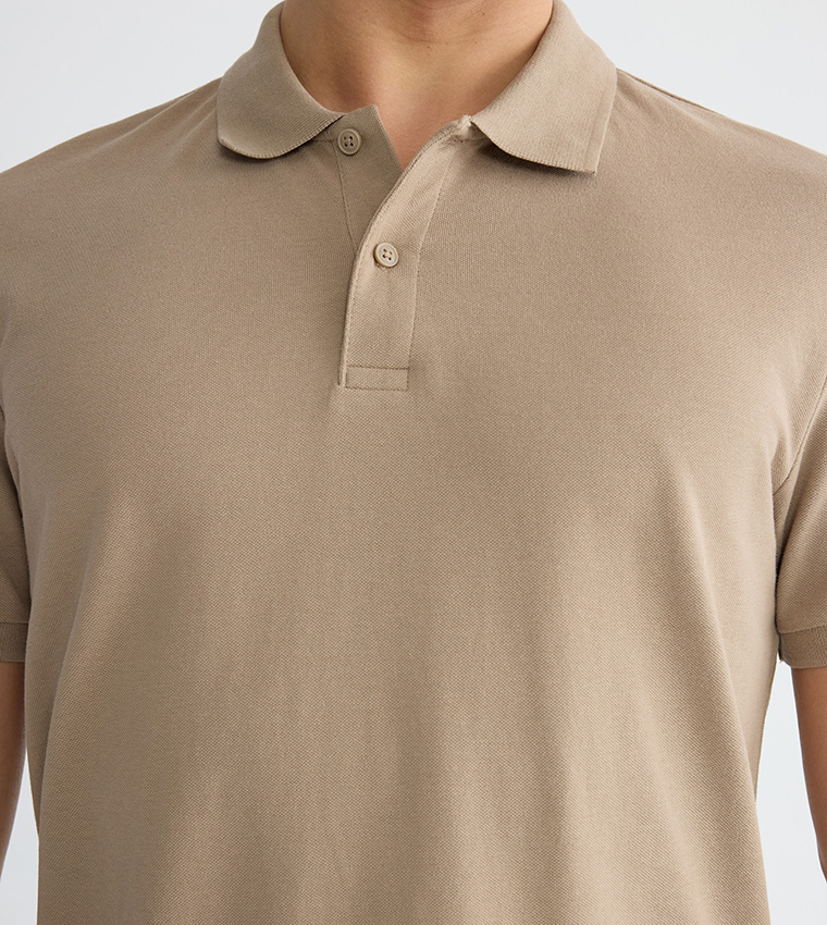 تيشيرت بولو رجالي سادة كم قصير