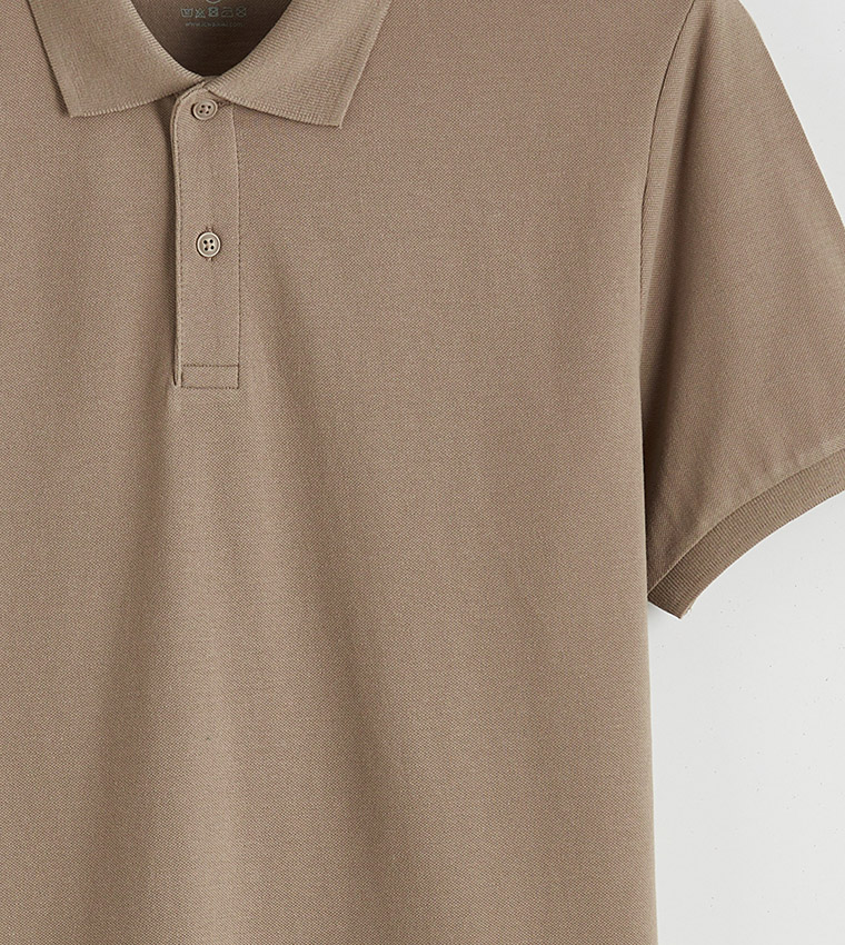 تيشيرت بولو رجالي سادة كم قصير