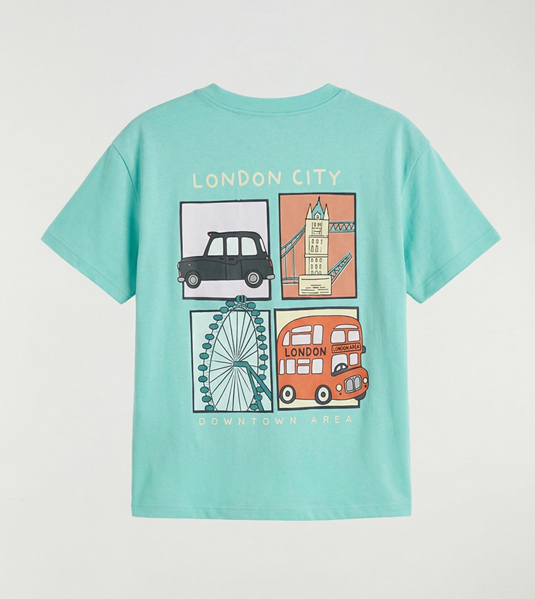 London Printed Short Sleeves Jersey T-Shirt
