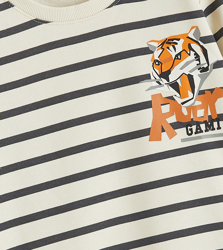 Pack of 2 Printed Crew Neck Sweatshirt