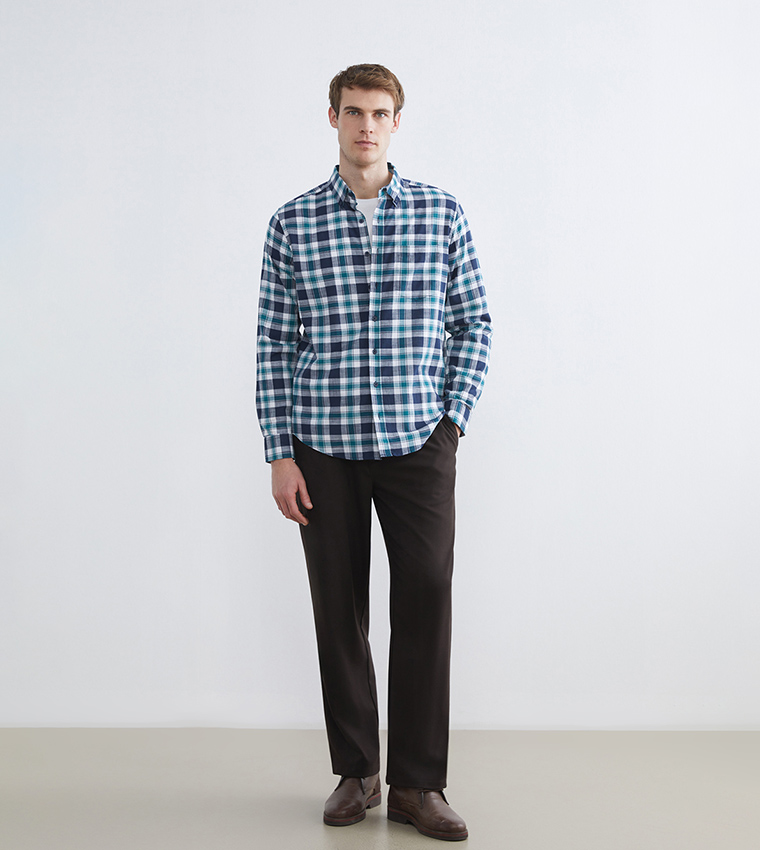 Plaid Long Sleeves Casual Shirt