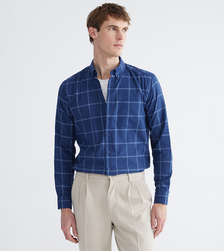 Plaid Long Sleeves Casual Shirt