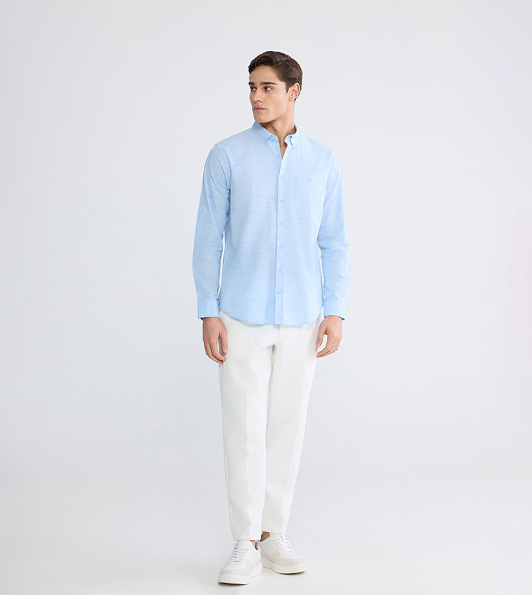 Long Sleeves Regular Fit Poplin Shirt