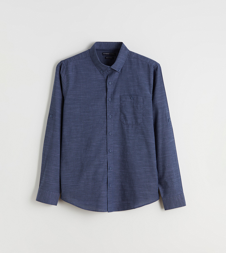 Solid Long Sleeves Casual Shirt