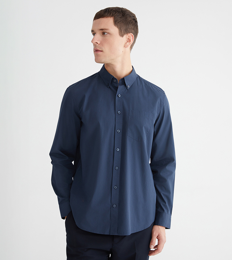 Solid Long Sleeves Casual Shirt