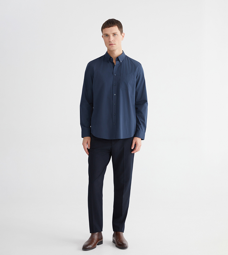 Solid Long Sleeves Casual Shirt