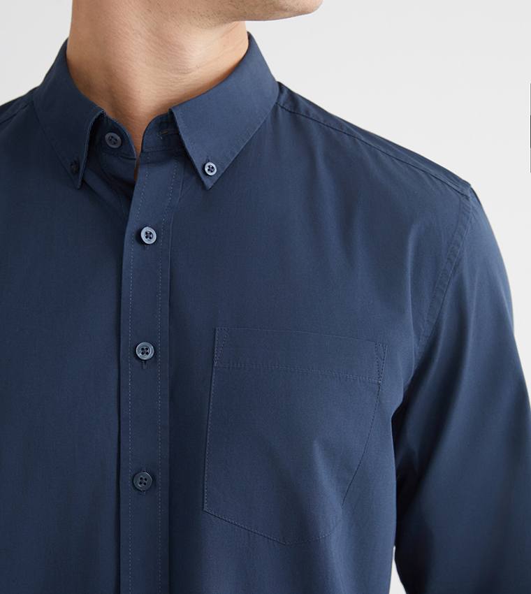 Solid Long Sleeves Casual Shirt