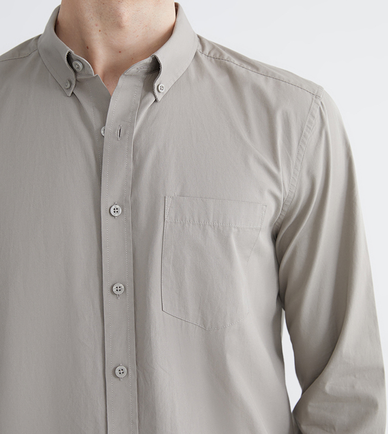 Solid Long Sleeves Casual Shirt