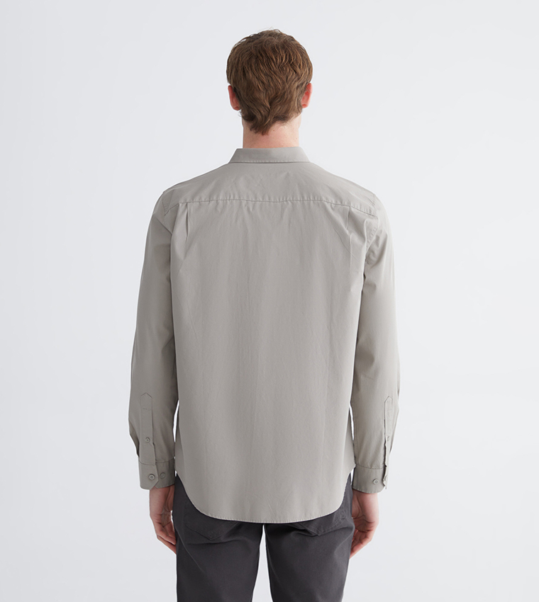 Solid Long Sleeves Casual Shirt