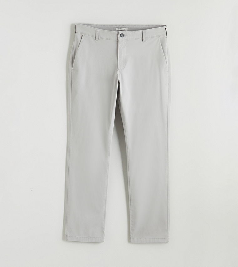 Mid Rise Slim Fit Gabardine Chinos