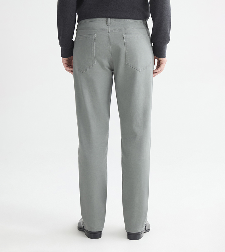 Solid Standard Fit Trousers
