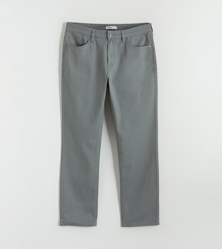 Solid Standard Fit Trousers