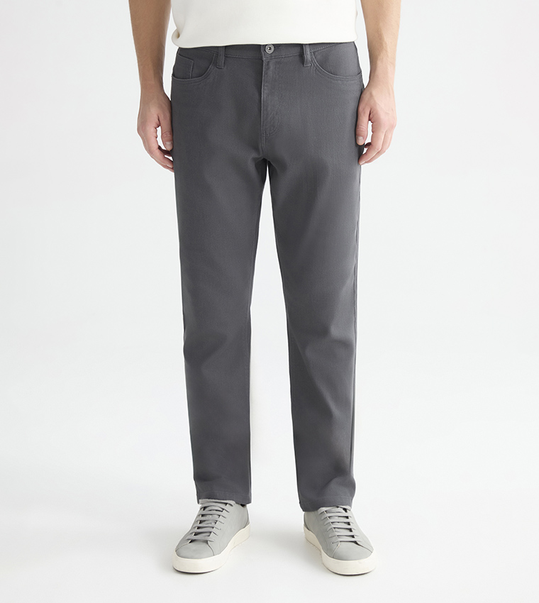 Solid Standard Fit Trousers