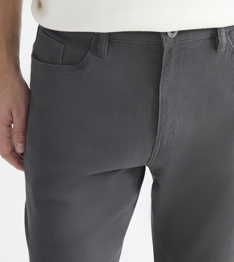 Solid Standard Fit Trousers