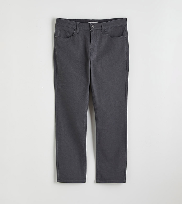 Solid Standard Fit Trousers
